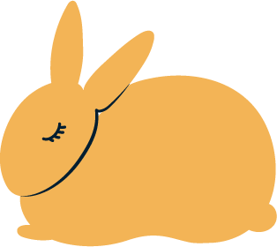 a sleeping rabbit